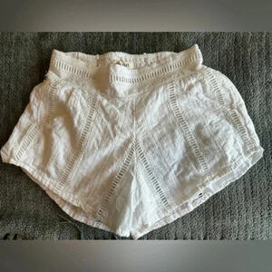 Rip Curl White Lined Crotchet Shorts